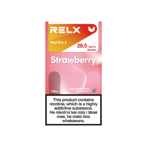 RELX Strawberry 2 x 1.9ml Pods – 28.5mg/mL Nicotine