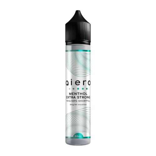 Aiero Menthol Extra Strong (Zero Nicotine) e-liquid bottle