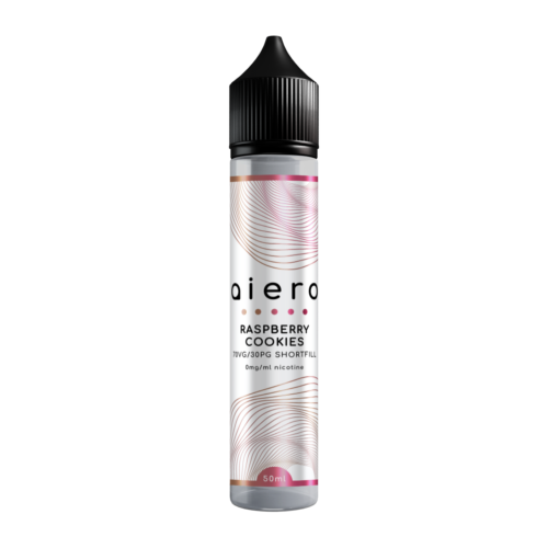 Aiero Raspberry Cookies (Zero Nicotine) e-liquid bottle