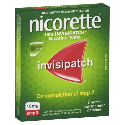 Nicorette Quit Smoking 16hr Invisipatch Step 3 10mg 7 Patches