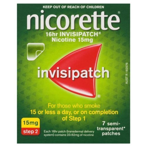 Nicorette Quit Smoking 16hr Invisipatch Step 2 15mg 7 Patches